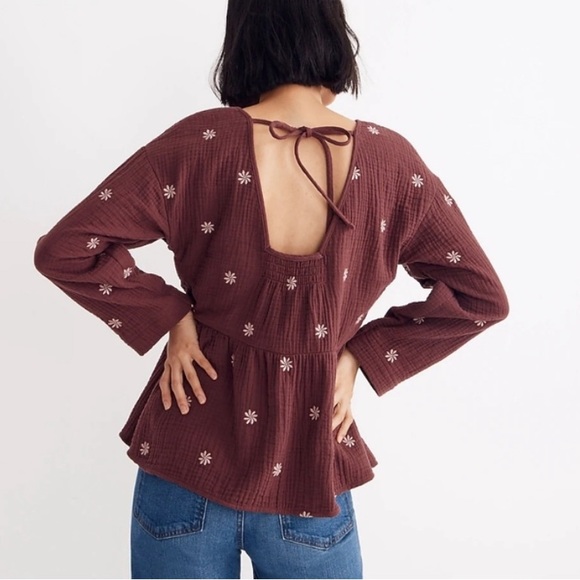 Madewell Tops - Madewell // Francis Embroidered Gauze Top